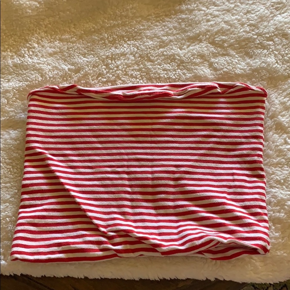 Brandy Melville Red and White Tubetop